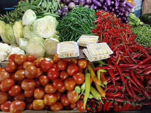 A colorful array of fresh vegetables Stock Photos