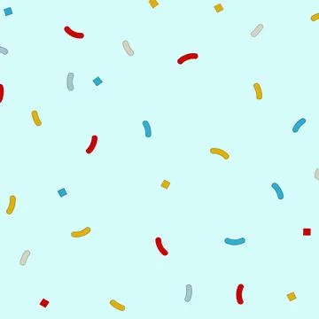 A colorful array of paper shreds, with a light-colored background. Stock Illustration