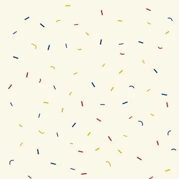 A colorful array of paper shreds, with a light-colored background. Illustration