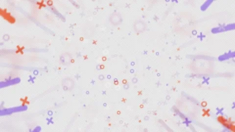 A colorful array of shapes and symbols on a white background Stock Footage 331268493