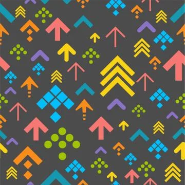 Colorful Arrow Background on Dark. Vector Stock-Illustration