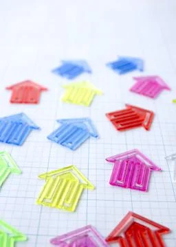 Colorful arrow clips Stock Photos