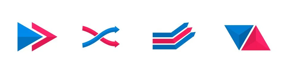 Colorful arrow elements Illustrazione stock