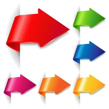 Colorful arrow set Stock Illustration