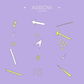 Colorful arrows. Arrows vector collection. Abstract minimalistic patterns. For 스톡 일러스트