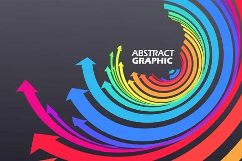 Colorful arrows that extend in a wavy shape, growth meaning. Stock Illustration