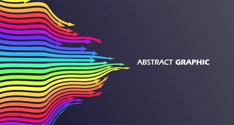 Colorful arrows that extend in a wavy shape, growth meaning. Stock Illustration
