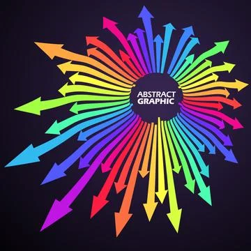Colorful arrows that extend in a wavy shape, growth meaning. Stock Illustration