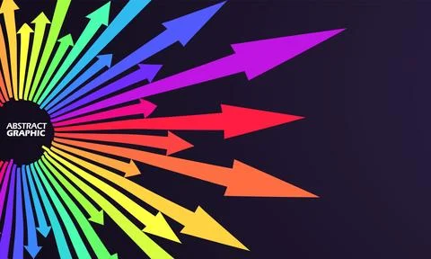 Colorful arrows that extend in a wavy shape, growth meaning. Stock Illustration