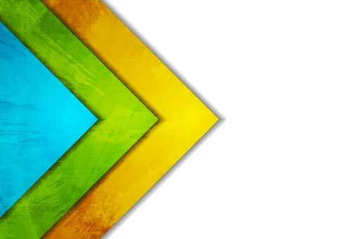Colorful arrows grunge abstract tech background 스톡 일러스트