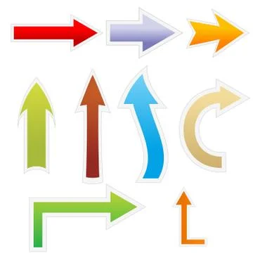 Colorful arrows Stock Illustration