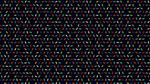 Colorful Arrows Seamless Pattern on Black Background 스톡 일러스트