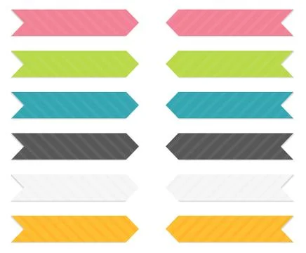 Colorful arrows set Stock Illustration
