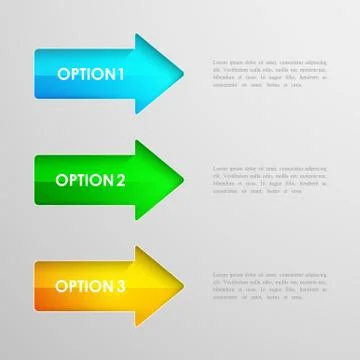 Colorful arrows. vector infographic elements Stock Illustration