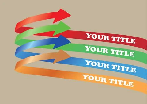 Colorful Arrows Vector Layout Design Template Stock Illustration