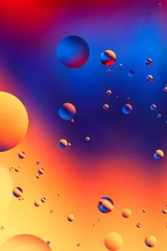 Colorful artificial background with bubbles. 스톡 사진