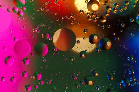 Colorful artificial background with bubbles. 库存照片