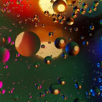 Colorful artificial background with bubbles. Photos
