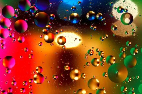 Colorful artificial background with bubbles. 스톡 사진
