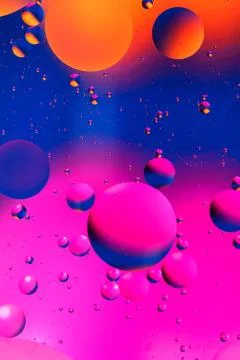 Colorful artificial background with bubbles. 库存照片