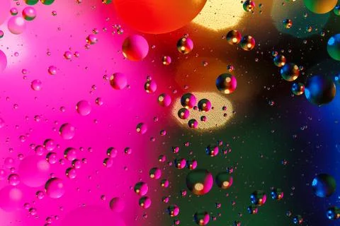 Colorful artificial background with bubbles. Stock Photos