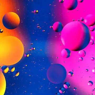 Colorful artificial background with bubbles. Stock Photos