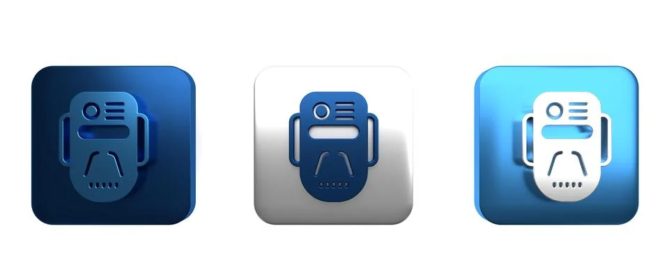 Colorful Artificial intelligence robot icon isolated on white background. M.. Stock Illustration