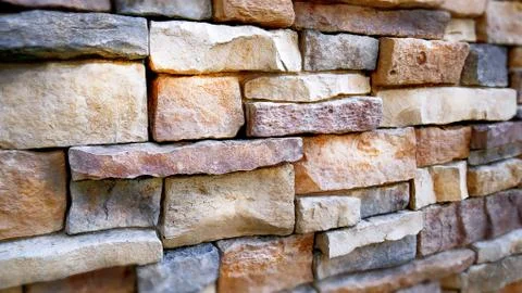 Colorful Assorted Brick Wall Stock Photos