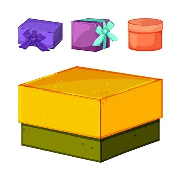 Colorful assorted gift boxes for special occasion concepts Stock Illustration