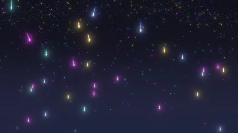 Colorful astronomical background of comets, star nebulae, and meteors with Stock Footage 255628095