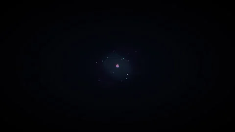 Colorful Atomic Orbital Electron Paths Rotating Around Nucleus Stock Footage 328370163