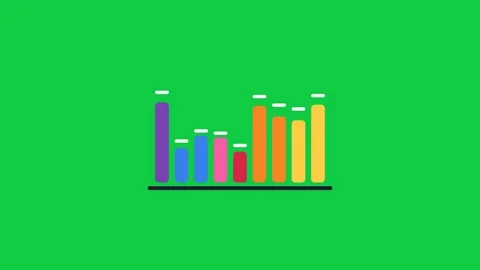 Colorful audio equalizer bars bouncing loading animation for music and podcast 库存影片 348279969