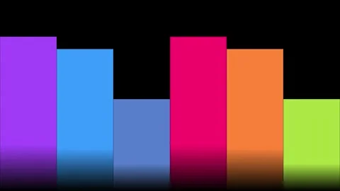 Colorful Audio Equalizer Bars Reacting to Sound Waves Stock-Footage 334821718