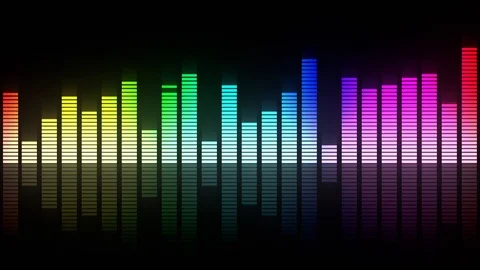 Colorful Audio Equalizer Stock Footage 97400995