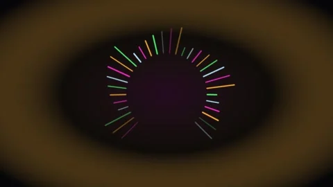 Colorful audio equalizer lines pulsating dynamically on a dark background w.. 스톡 동영상 340490405