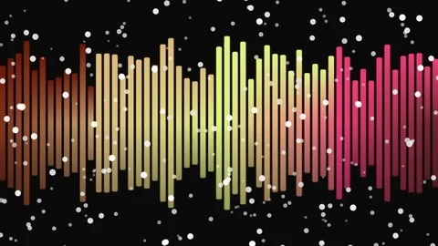 Colorful Audio Soundwave Equalizer Bars on Black. Stock Footage 329289480