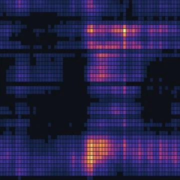 Colorful Audio Spectrogram Seamless Vector Pattern Illustrazione stock