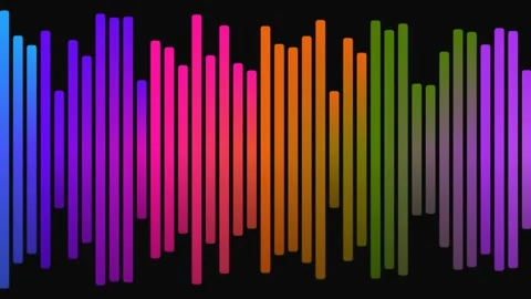 Colorful Audio Spectrum Visualizer Animation Stock Footage 331943703