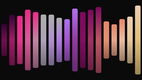 Colorful Audio Spectrum Visualizer Equalizer Bars Stock Footage 333695764