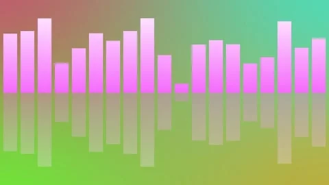 Colorful Audio Wave Equalizer with Dynamic Frequency Motion on Gradient 4K Loop Stock Footage 345929402