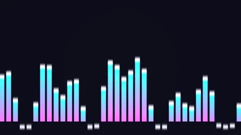 Colorful audio waveform visualization with digital design Stock Footage 338294704