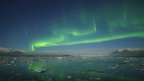 Colorful Aurora Borealis(Northern Lights) Over The Sky 4K