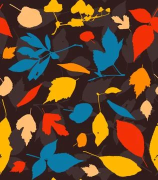 Colorful autumn pattern Stock Illustration