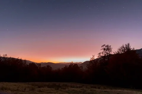 Colorful autumn sunset Stock Footage 81624985