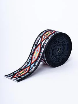 Colorful aztec pattern trim ribbon diagonal variant Stock Photos