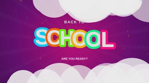 Colorful back to school educational animation text motion graphic design fo.. Stock Footage 341220157