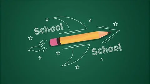 Colorful Back to School Vector Background and Banner Design Stock Illustration
