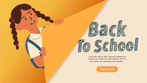 Colorful Back to School Vector Background and Banner Design Illustrazione stock