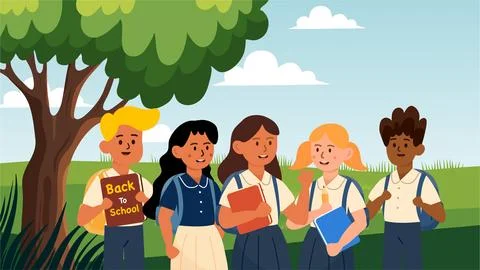 Colorful Back to School Vector Background and Banner Design Stock Illustration