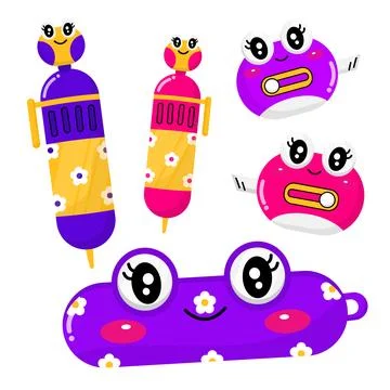 Colorful back to school vector illustrations Stock Illustration